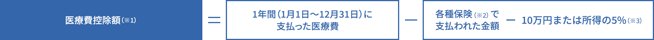 医療費控除額の計算式